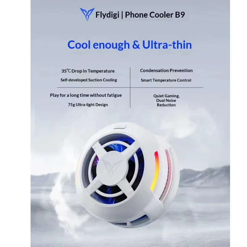 flydigi-b9-magnetic-semiconductor-phone-cooler-ultra-light-75g-quiet-for-phone-ipad-redmagic-black-shark-gaming-live-streaming