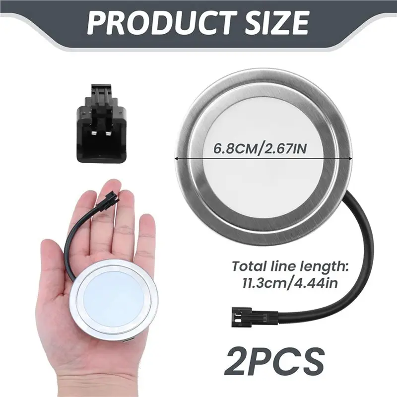 A84G-12V DC 1.5W Range Hood Lights With SM Socket, Hole Closet Stove LED Light , White Kitchen Range Hood Light Bulbs 8 Pack