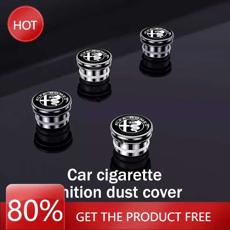 Hub Caps Alloy Socket Dust Cover Lighter Plug Car Cigarette Lighter Cap For Alfa Romeo 159 Giulietta 156 147 Giulia Mito GT Stel