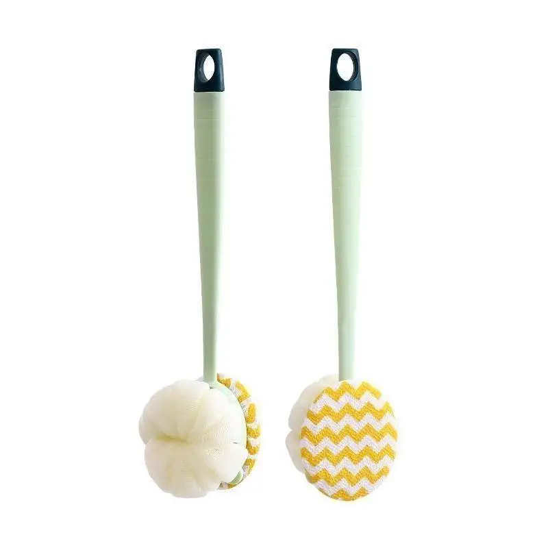 Doppelseitige Badebürste mit langem Griff, weicher Fellbürste, Rückenreibe-Bürste, Peeling-Handtuch, Mehrzweck-Peeling-Werkzeug, 1 Stück – Detail 5