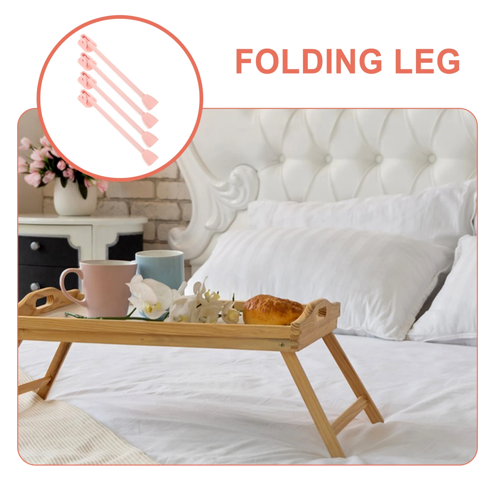 

4Pcs Foldable Table Legs Portable Lightweight Folding Legs for Laptop Desk Coffee Camping Tables Furniture Table Leg