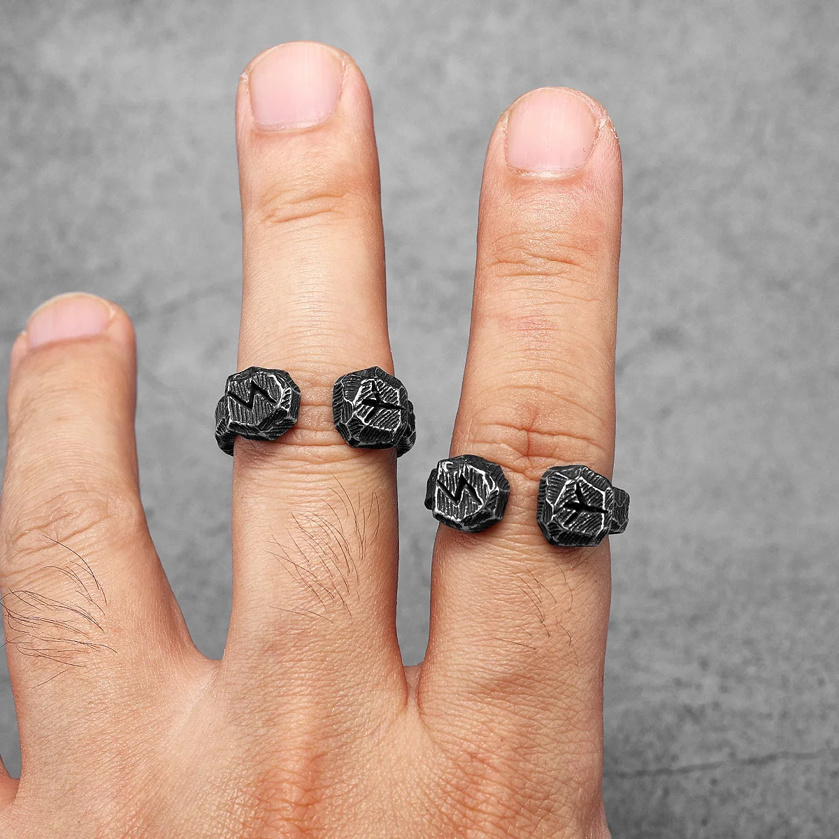 Unique Viking Retro Texture Stainless Steel Men Rings Punk New In For Male Women Fashion Jewelry Creativity Gift Wholesale