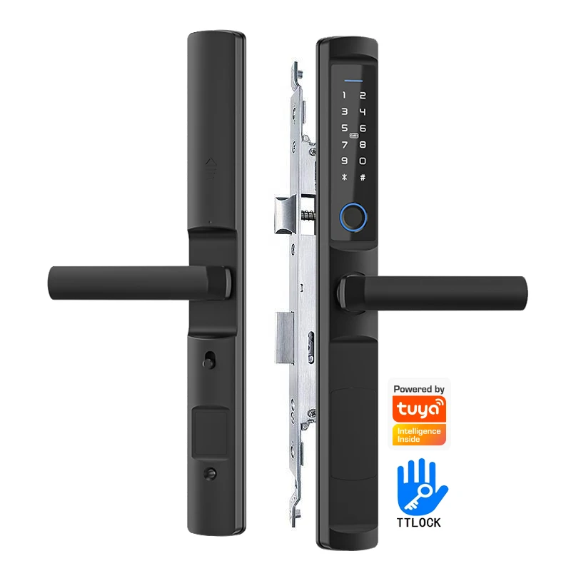 

Waterproof Keyless TTlock Electronic Intelligent Door Handle Lock Smart Fingerprint Sliding Electric Door Lock