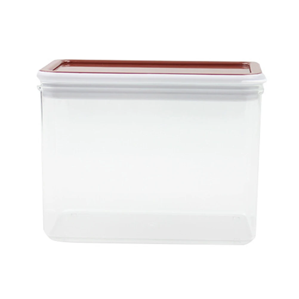 

2pcs Fresh Airtight Jar Transparent Coffee Bean Storage Container Square Lid Fruit Powder Box Sealed Milk Tea Box For Home Bar