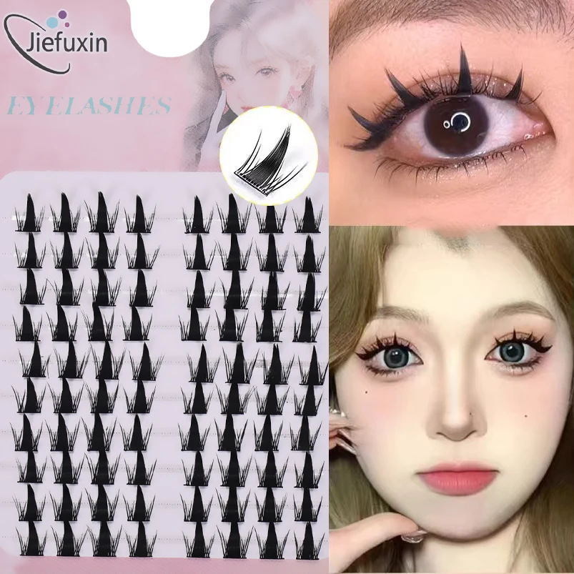 Wiederverwendbare Wimpern 5D Fluffy Cluster Wimpern Koreanische DIY Manga Wimpernverlängerung zu Hause ﻿