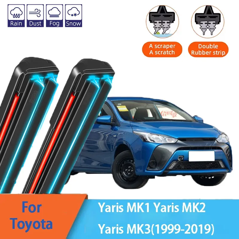 

For Toyota Yaris MK1 Yaris MK2 Yaris MK3 Front Windscreen Wipers Double Rubber Car Wiper Blades Car Accessories