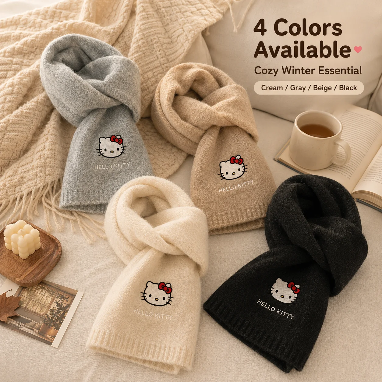 وشاح محبوك ناعم جديد وعصري من  - مراجعة Winter Clothing Japan وسعره