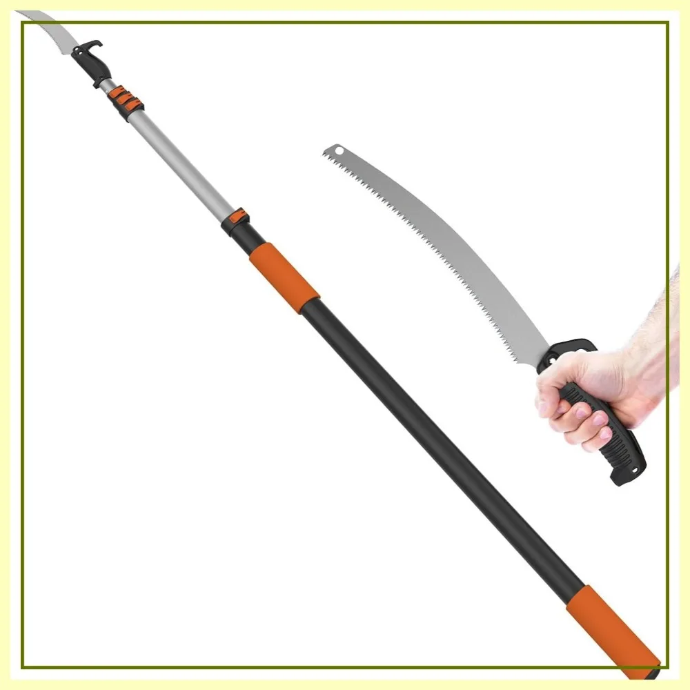 

26FT Pole Saw, Telescoping Tree Trimmer with 5-20FT Extension, Manual Branches Pruner for Backyard