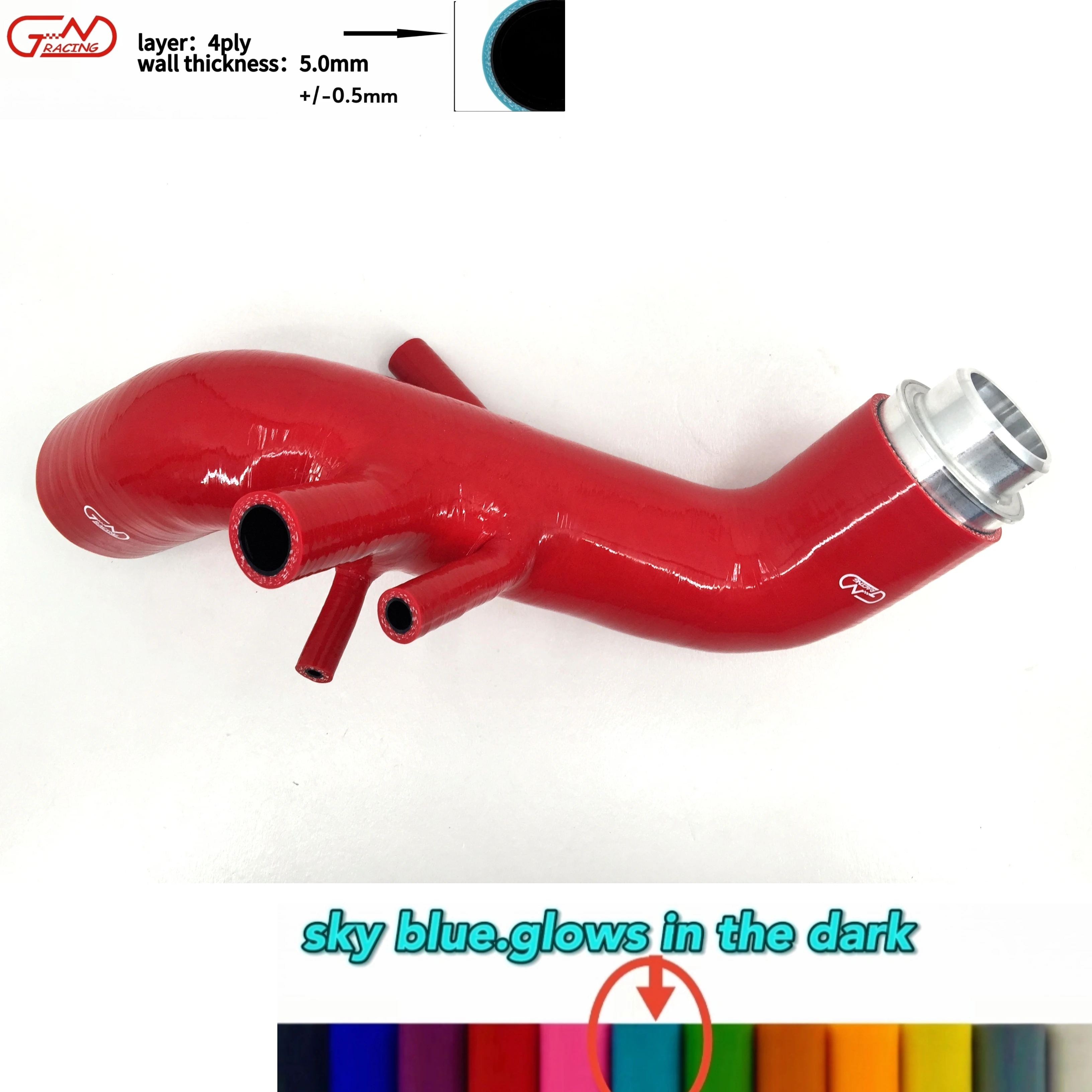 

JNRACING 80mm 3" KO4 Fit Audi S3 TT Seat Leon 210 225BHP Silicone Turbo Intake Inlet Hose