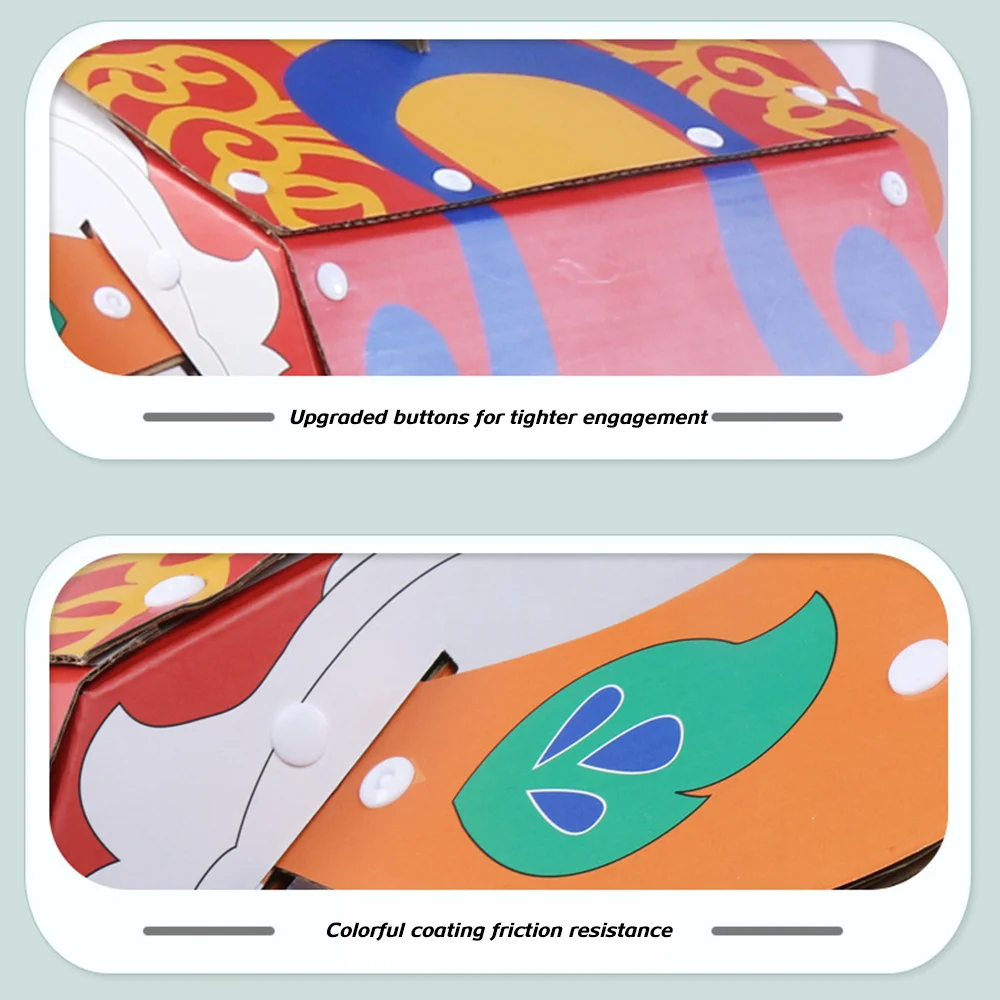 DIY 조립식 웨어러블 퍼즐 동물 상자 수제 골판지 세트