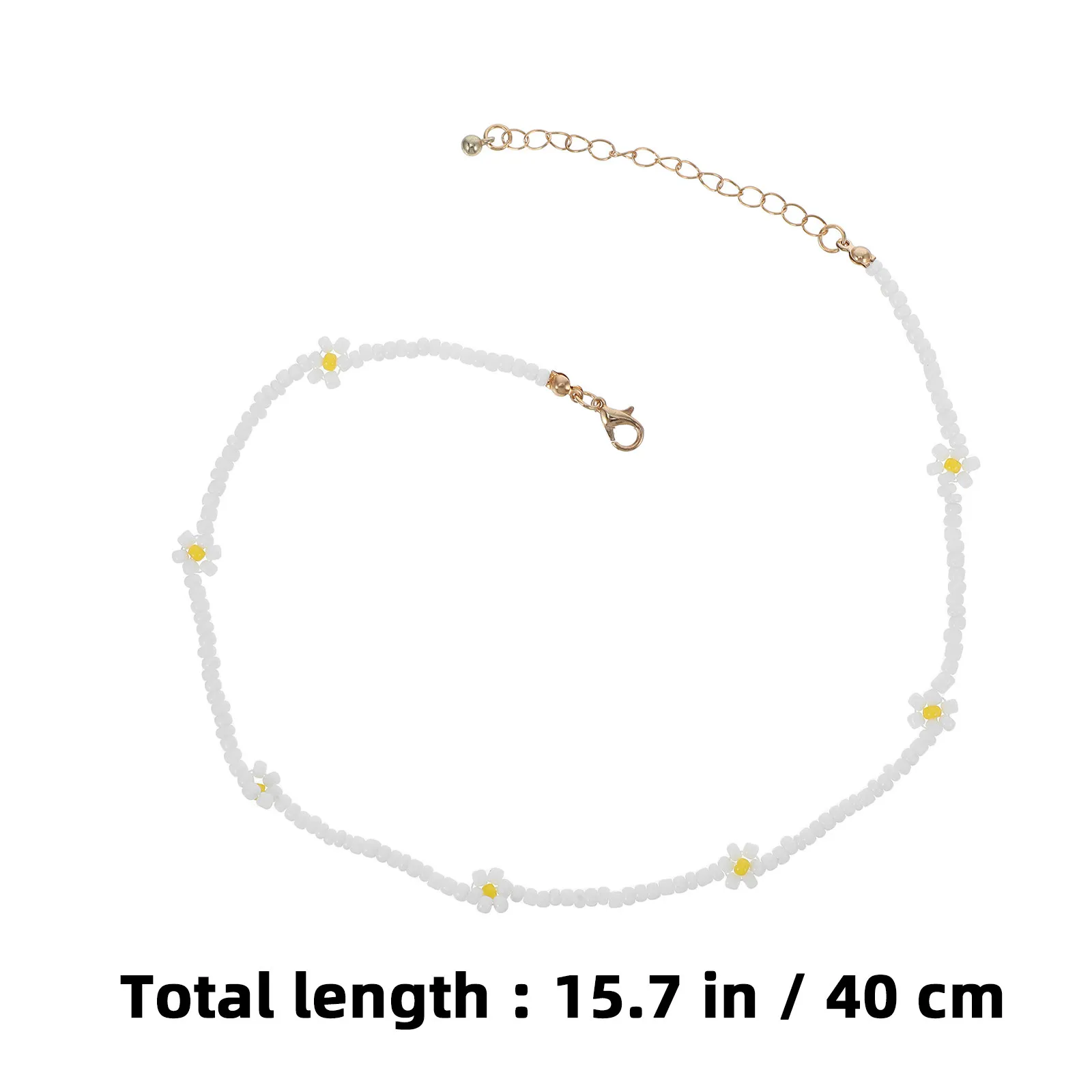 Collana con Perline Colorate Intrecciate a Mano, Elegante Catena alla Moda per Donna e Ragazza, Gioiello per Feste ed Eventi
