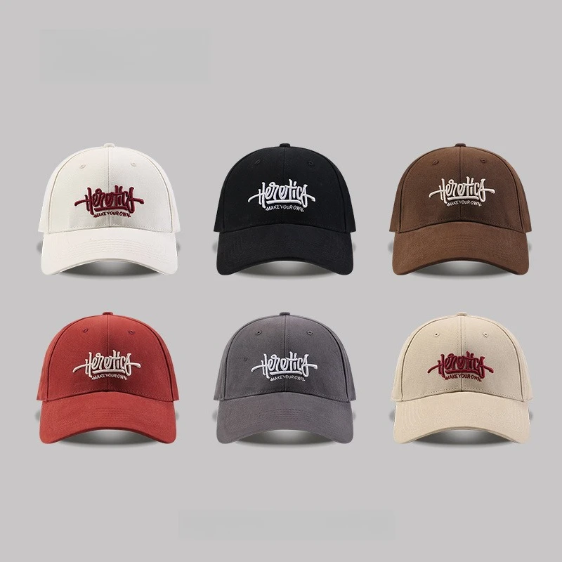 Men Women Vintage Embroidery Baseball Cap Adjustable Snapback Hat Outdoor Sun Protection Sports Cap Streetwear Hip Hop Dad Hat