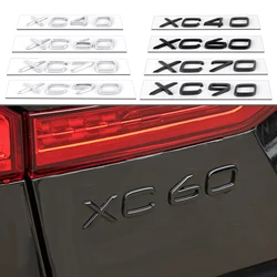 ABS Car XC Series Number Emblem Logo Sticker Rear Trunk Decals Accessories For Volvo XC40 XC60 V70 S60 XC90 S80 V40 XC70 V50 AWD