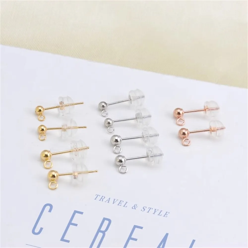 

DIY Accessories G18K Gold Earring Empty Holder Opening DIY Handmade Small Earring Accessories Empty Holder