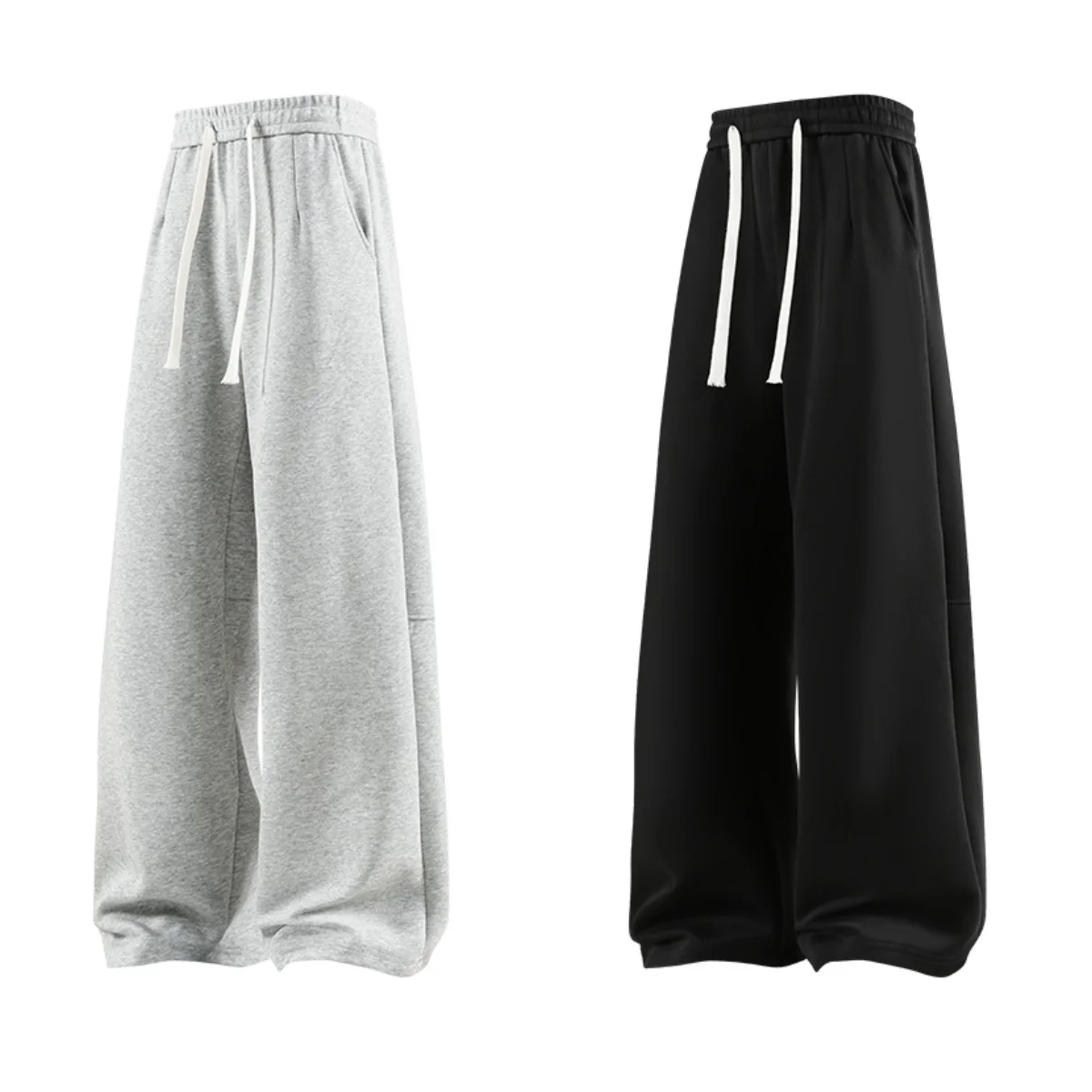 

Fleece-lined Warm Stylish Patterns Elastic Waistband Loose-fitting Versatile Simple Men High-quality Fabric Straight-leg Sports