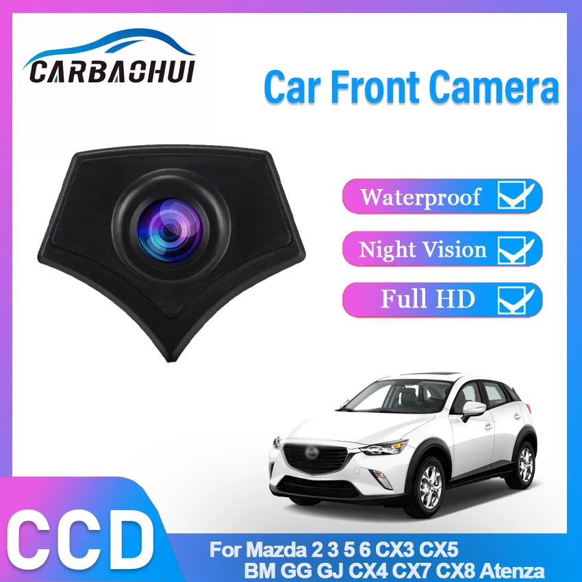 

1080P Car Front View LOGO Camera For Mazda 2 3 5 6 CX3 CX5 BM GG GJ CX4 CX7 CX8 Atenza 170° HD Night vision Assistance System