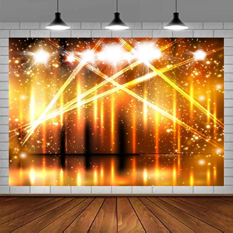 

Photography Backdrop Dynamic Multicolored Stage Lights Background For Kids Adults Photo Booth Shoot Studio Props Banner Poster