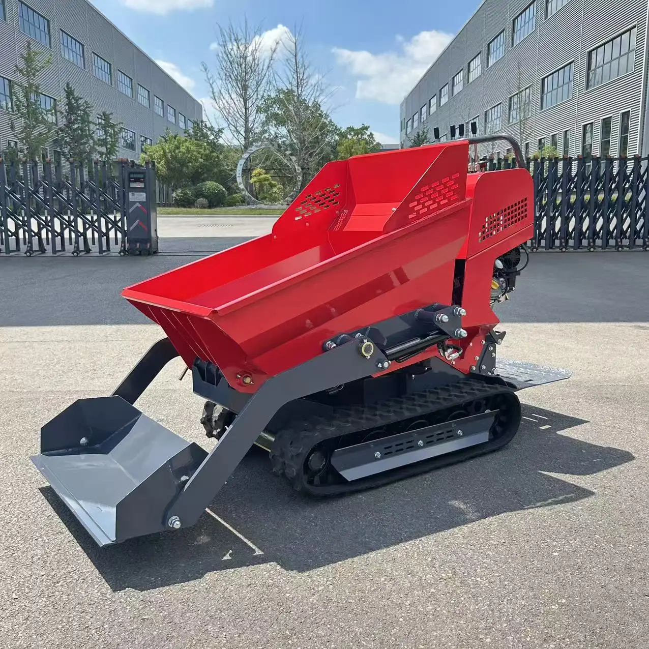 Woer F500 500kg Construction Site Mini Crawler Dumper Diesel Hydraulic Self Loading Track Dumper Construction Site