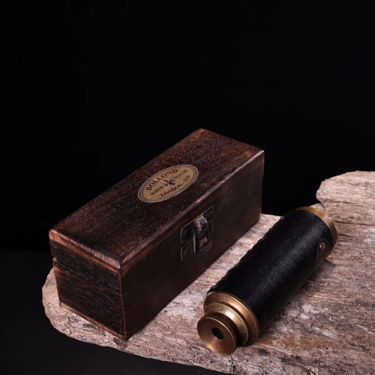 Treasures Old Collection Recovery Stream Pure copper-clad cowhide pulling telescope pulled out 23 cm long and 3.2 cm in diameter