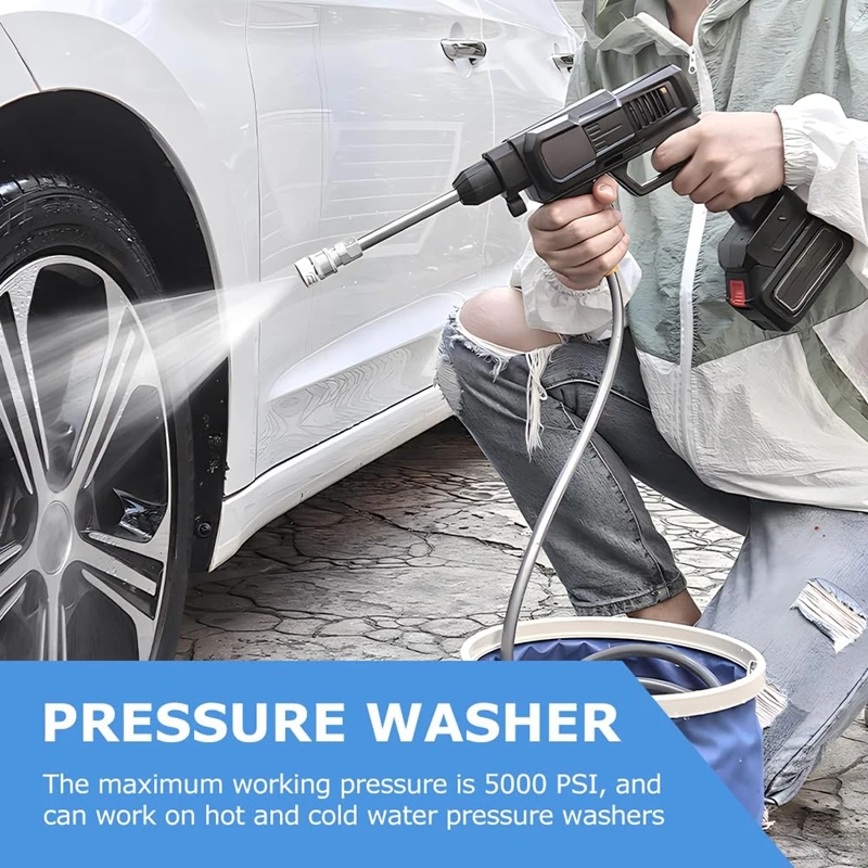 Pressure Washer Quick Connect Kit 3/8 Inch Female and Male Thread Pressure Washer Adapter Hose Fittings Stainless Steel