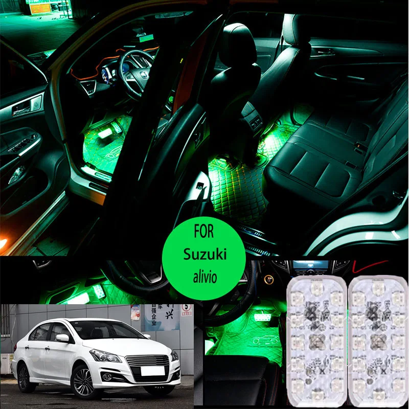 FOR Suzuki alivio LED Car Interior Ambient Foot Light Atmosphere Decorative Lamps Party decoration lights Neon strips