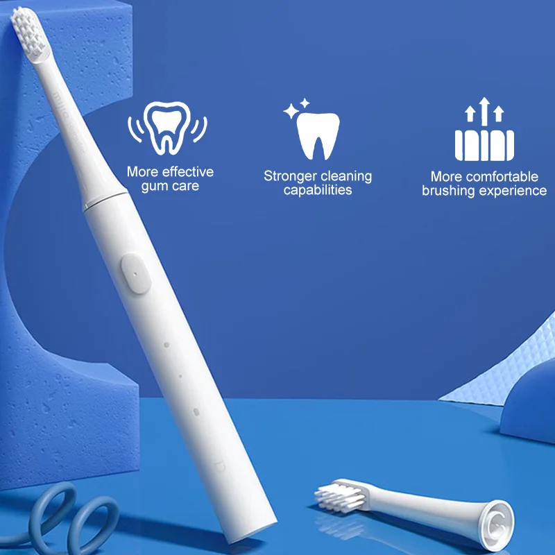 XIAOMI Mijia T100 spazzolino elettrico sonico Mi Smart spazzolino da denti impermeabile IPX7 USB ricaricabile per sbiancamento della spazzola dei