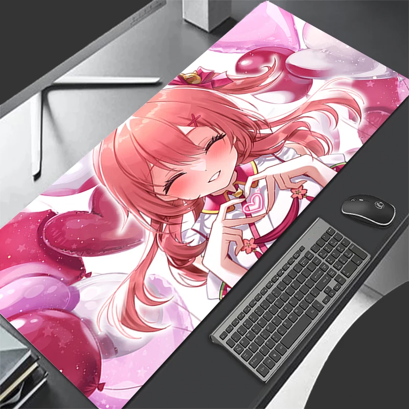 

Mousepad Computer Gaming Accessories HD Keyboard Pad Office PC Rubber H-hololive Sakura Miko Mouse Pad Decoracion Desk Mouse Mat
