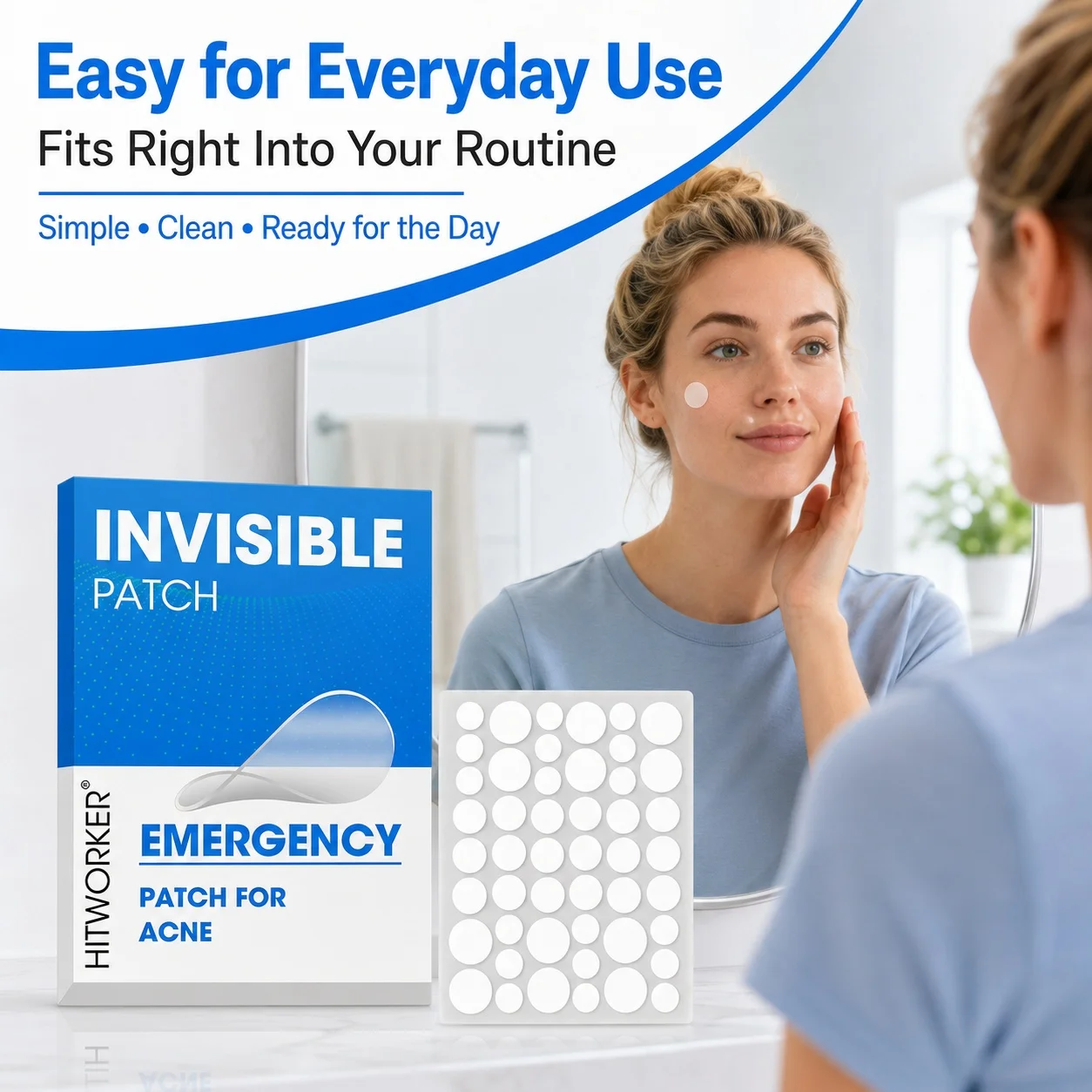Hydrocolloid Acne Patches (240/960 patches per pack) – Invisible, high-quality acne patches containing salicylic acid and