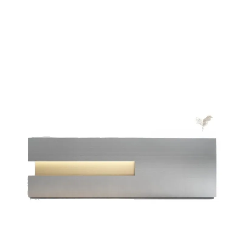 Stainless steel company front desk, reception desk, clothing store, barbershop, cashier