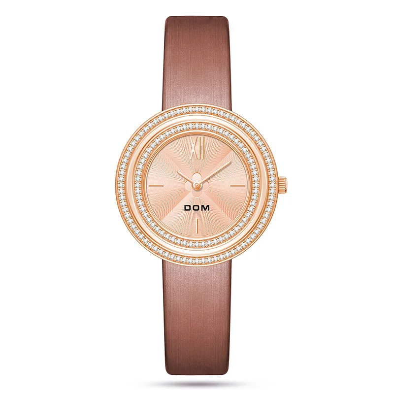 

Стильные и простые студенческие часы с маленьким циферблатом, кварцевые женские часы, коричневые, водонепроницаемые, 30 м