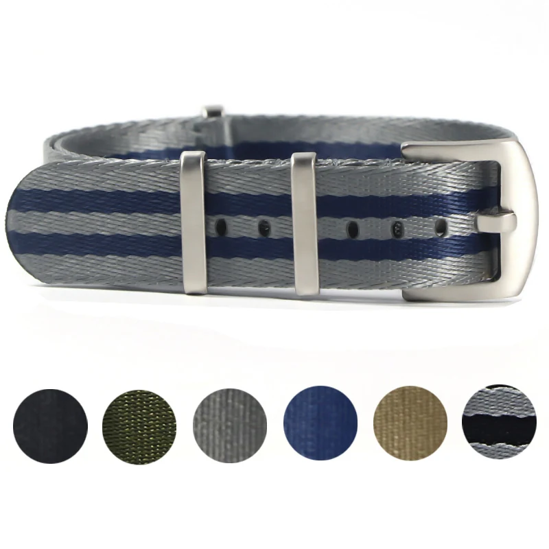 Bracelet de montre en nylon de qualité supérieure, ceinture de sécurité, bracelet de montre, sport de type universel, remplacement de bracelet de