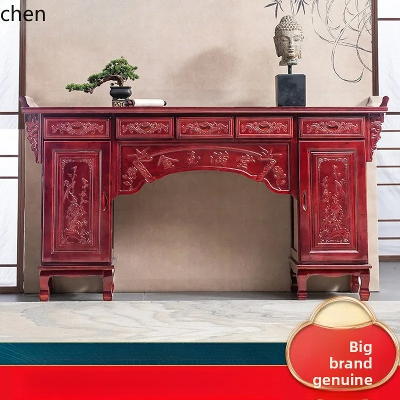 CZ  Economical Solid Wood Incense Table Buddha Altar Modern Style Buddha Niche God Altar Cabinet God of Wealth Offering Table