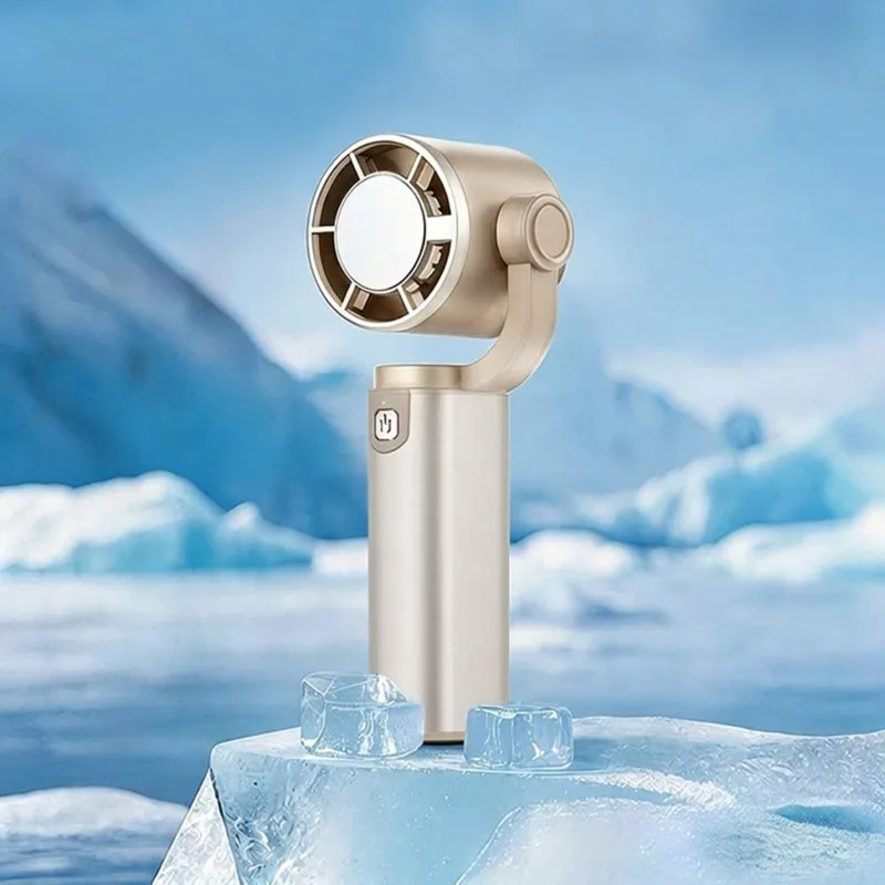 A23F-Quiet,Rotating Portable Mini USB Aluminum Alloy Fan-Digital Display-For Travel, Office Dorm