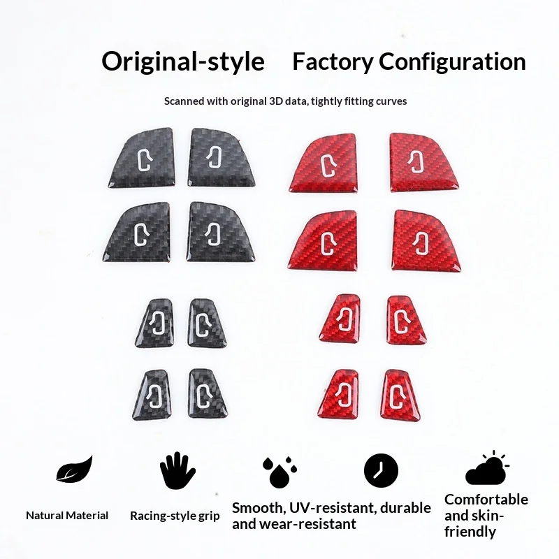 

For Tesla Model 3 Y Interior Upgrade Carbon Fiber Door Switch Cover Sticker