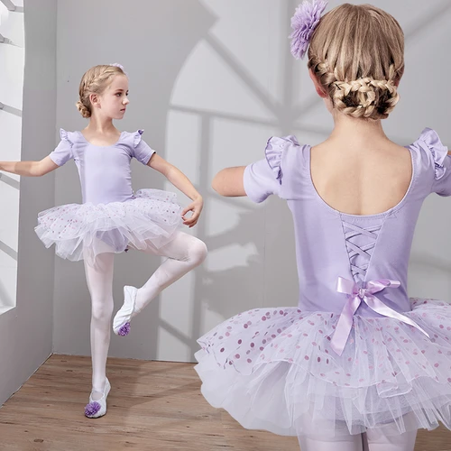 Imagen 2 del producto Vestido de baile para niñas, ropa de actuación, Ropa de baile de Ballet de manga larga, vestido de Ballet para niños pequeños, faldas de baile para niños
