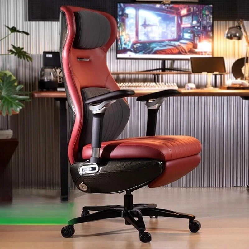 Leather Massage Heating Chairs Electric Designer Computer Ergonomic Office Chair Recliner Oversized Silla Home Office