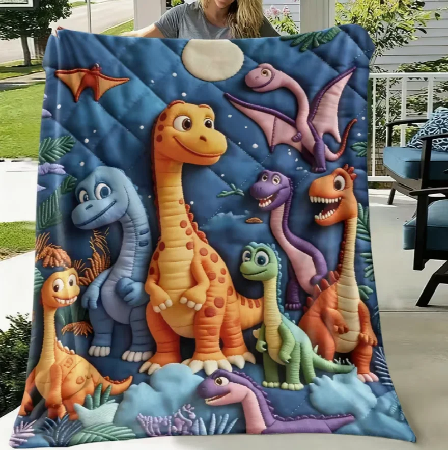 1pc Colorful Dinosaur Cartoon - 3D Printing On Fabric review and price