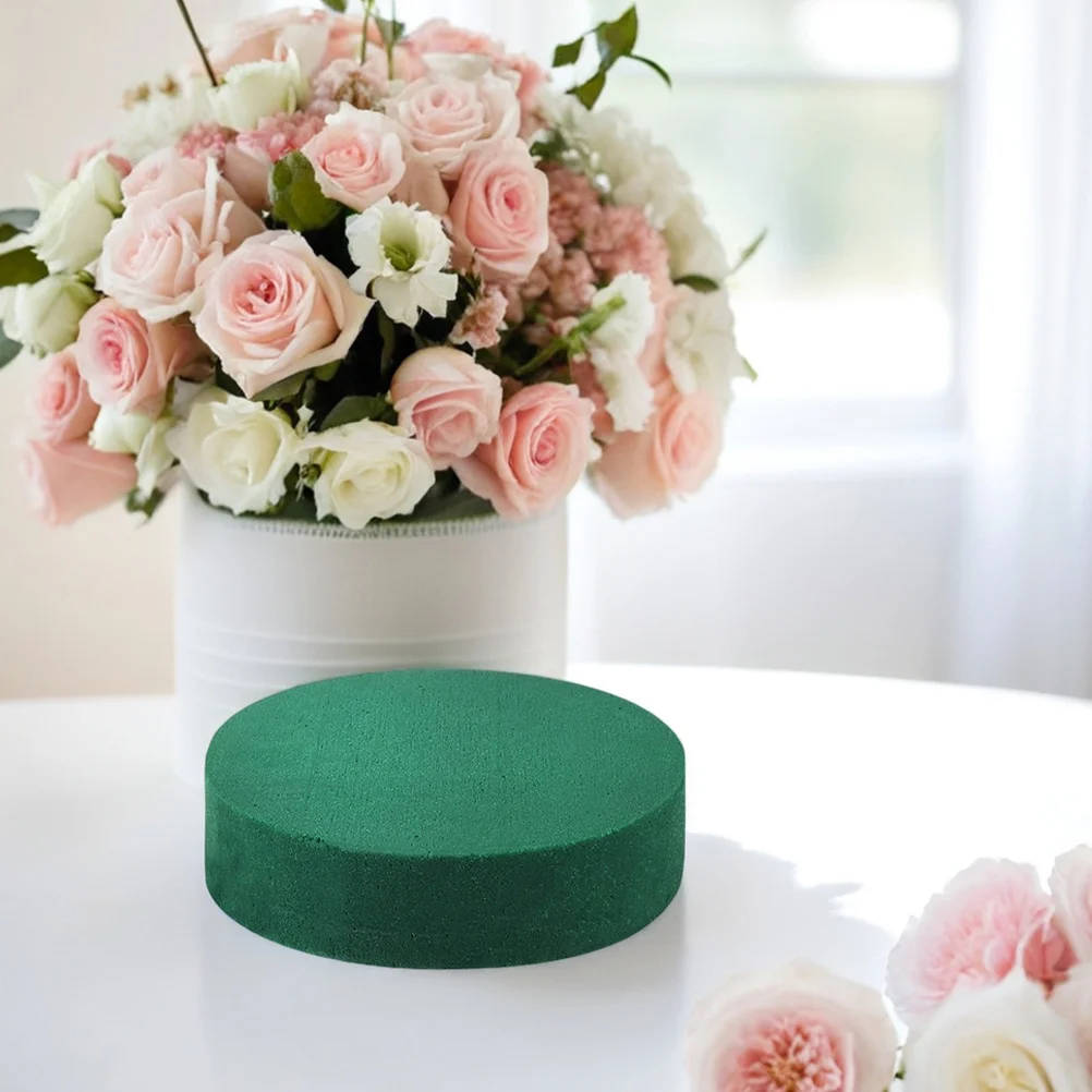 

4Pcs Floral Foam Blocks Round Shape Easy to Cut for Creative Flower Arrangements Wedding Party Centerpieces Craft Decoration