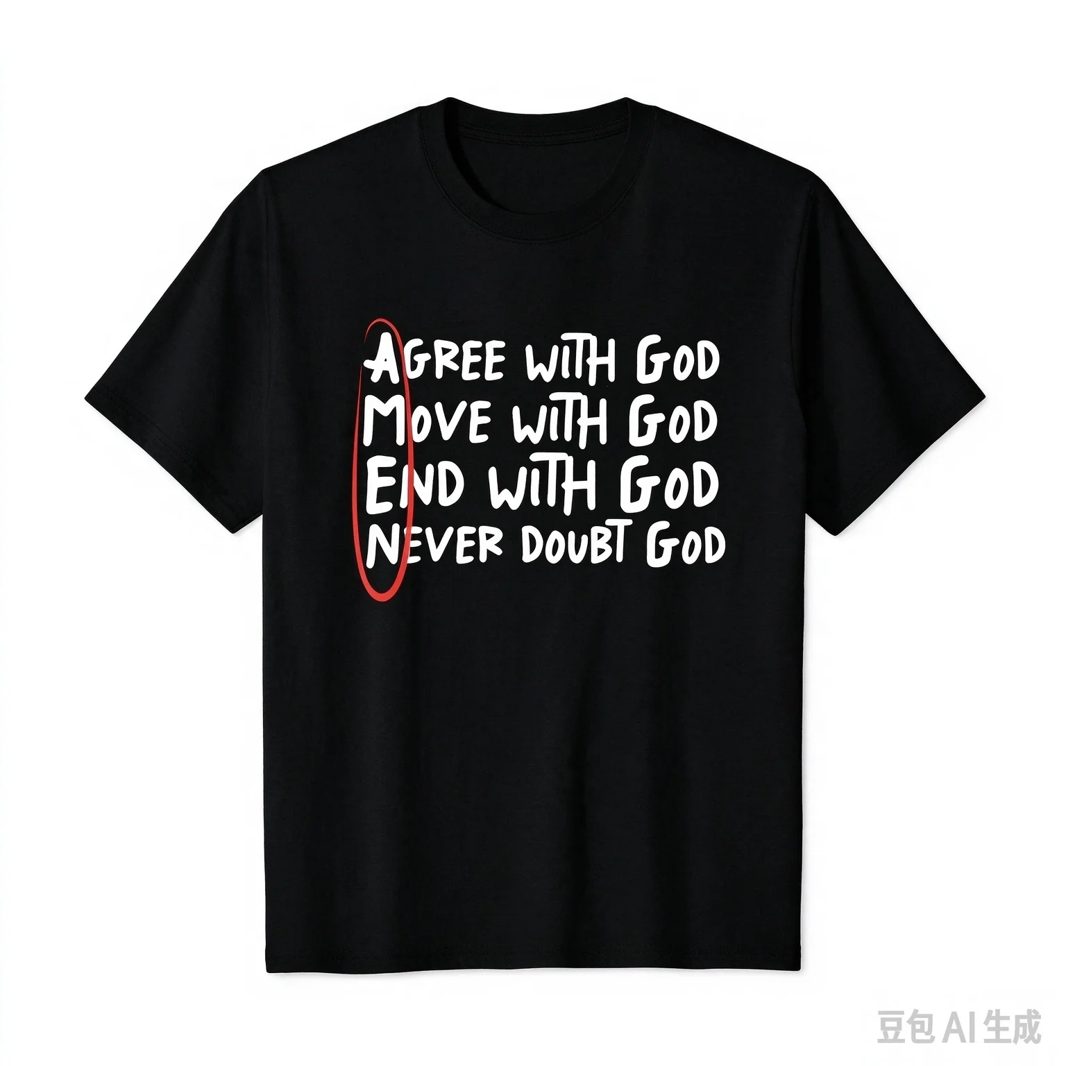 Agree With God Move With God Religious Faith Quote Graphic T-shirt