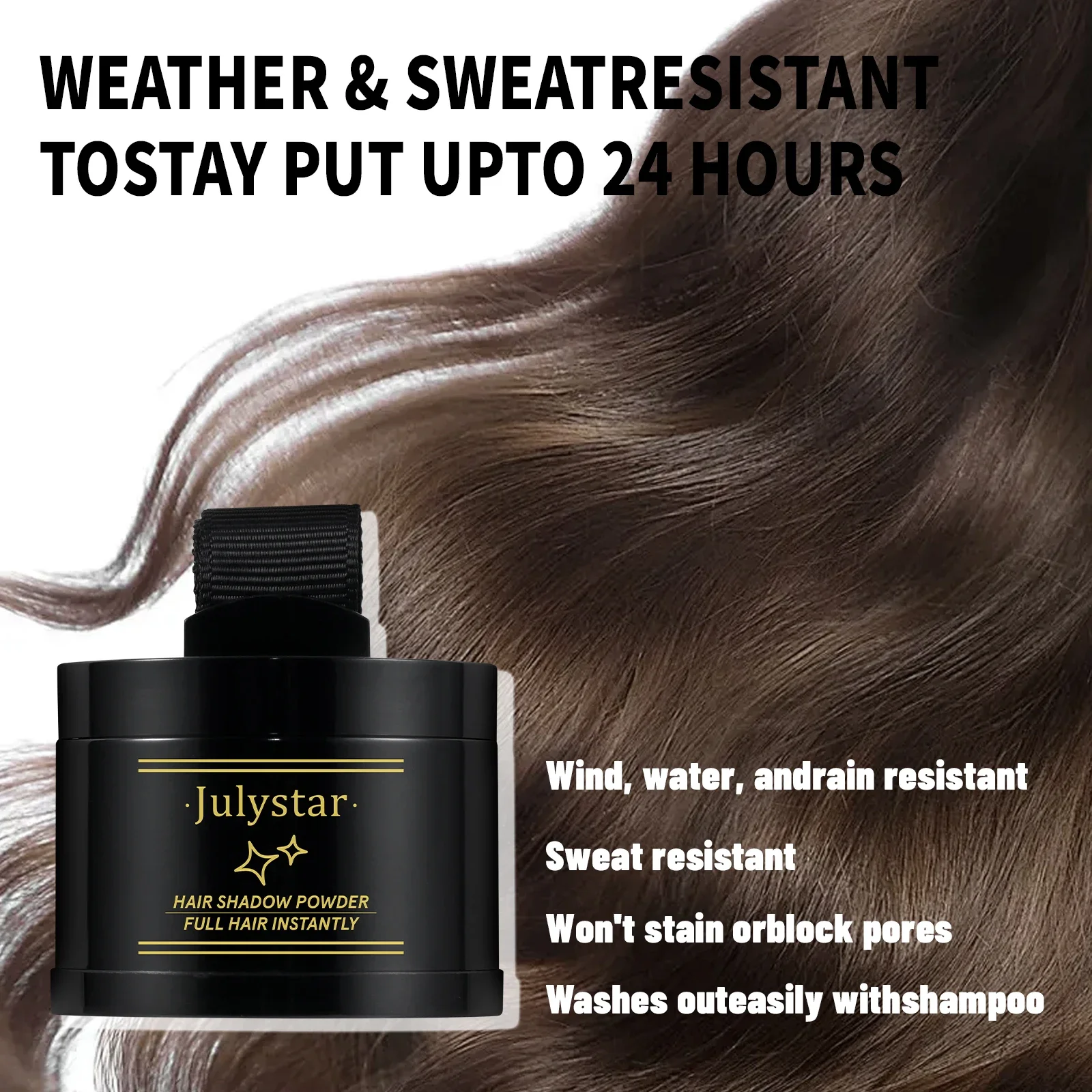 4-Color Hairline Beard Filling Eyebrow Hair Transplant Side Shadow Contour Forehead Powder Nose Shadow Highlighting Powder