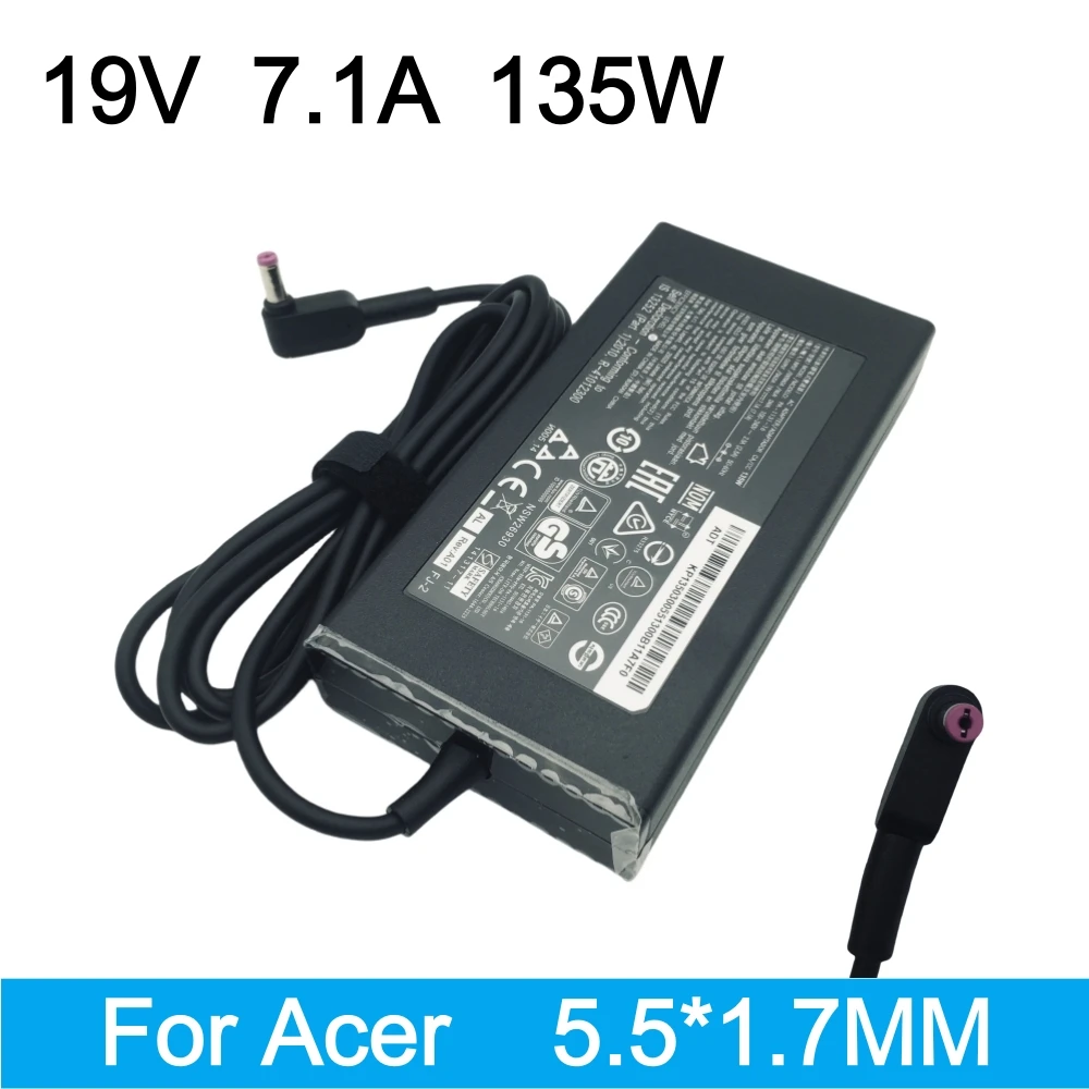Genuine 19V 7.1A 135W AC Power Adapter For Acer Nitro 5 AN515-51 Predator Helios 300 G3-571 Laptop Charger PA-1131-16