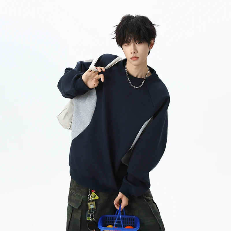 

Spring and Autumn Outdoor Sports Leisure Round Neck Trendy Hoodie Comfortable Fashionable Men's Versatile Breathable Top