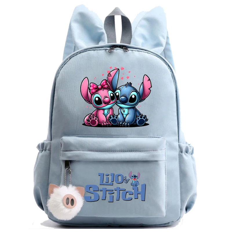 Disney Lilo Stitch Backpack for Teenager Girl Boy Student Children Schoolbag Pencilcase Women Casual Kid Birthday Gift Rucksack