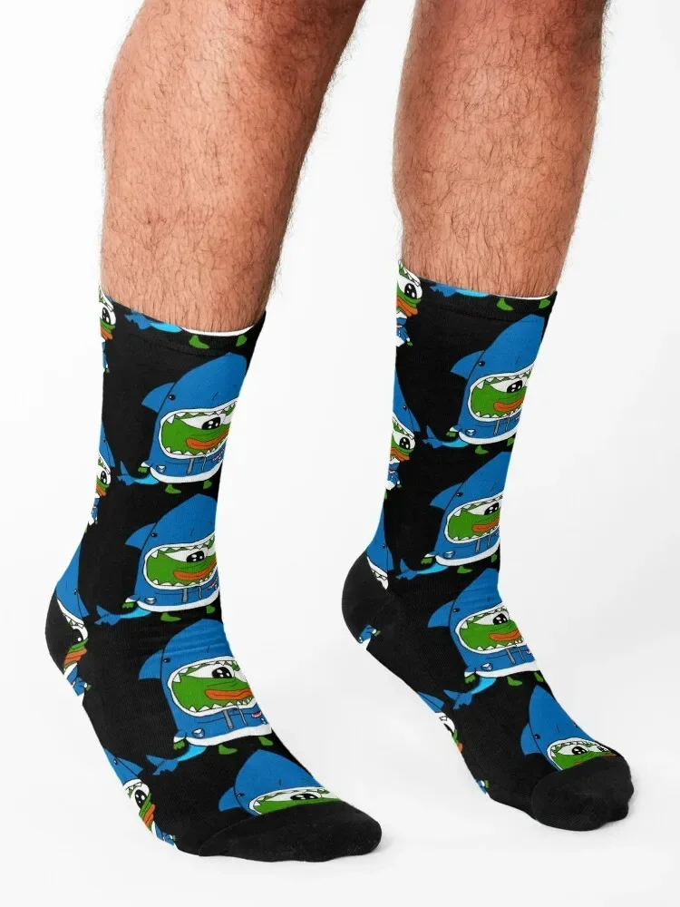 Pepe Cute Shark Apu Socks Running snow anime Lots Socks Female Men's