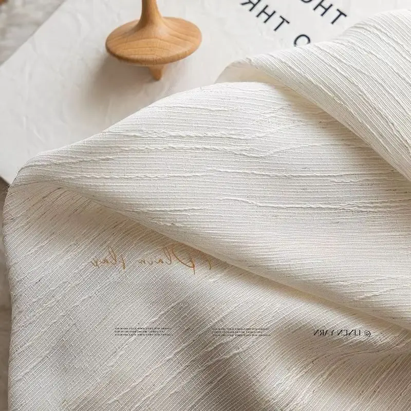 Custom Size Ancient Style Fufeng Yarn in Linen Yarn Elegant Luxury Curtains for Living Dining Room Bedroom Decor Fashion