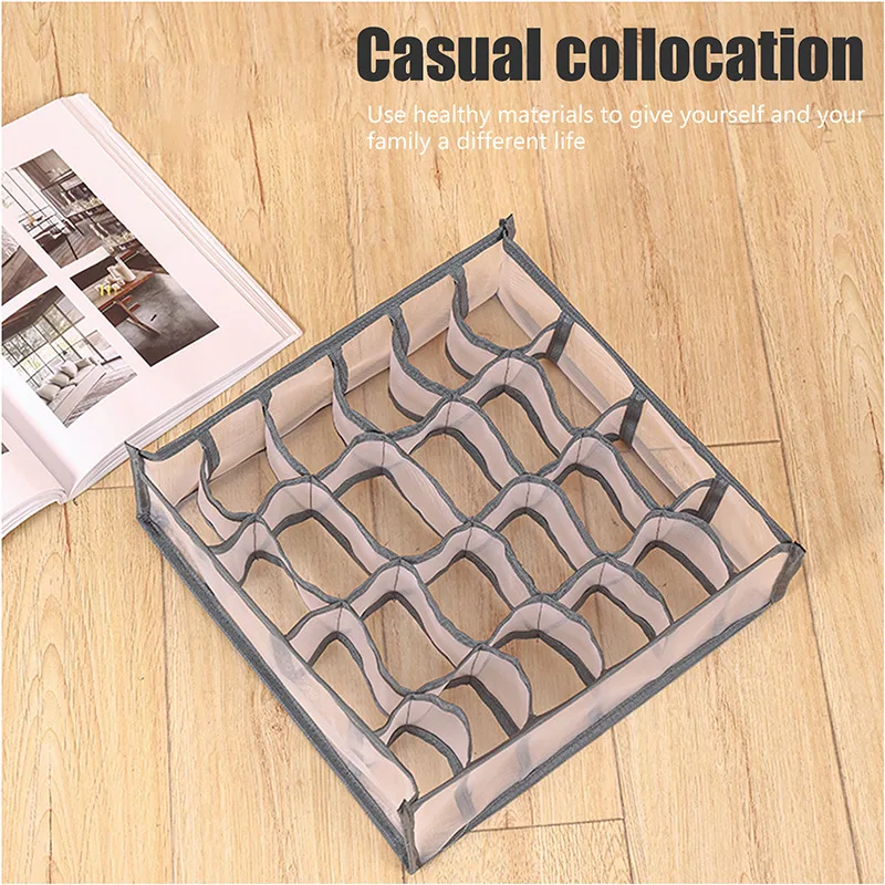 Underwear Socks Organizer Case Collapsible Wardrobe Clothes Storager Box Cabinet Drawer Sort Organize Household Tool