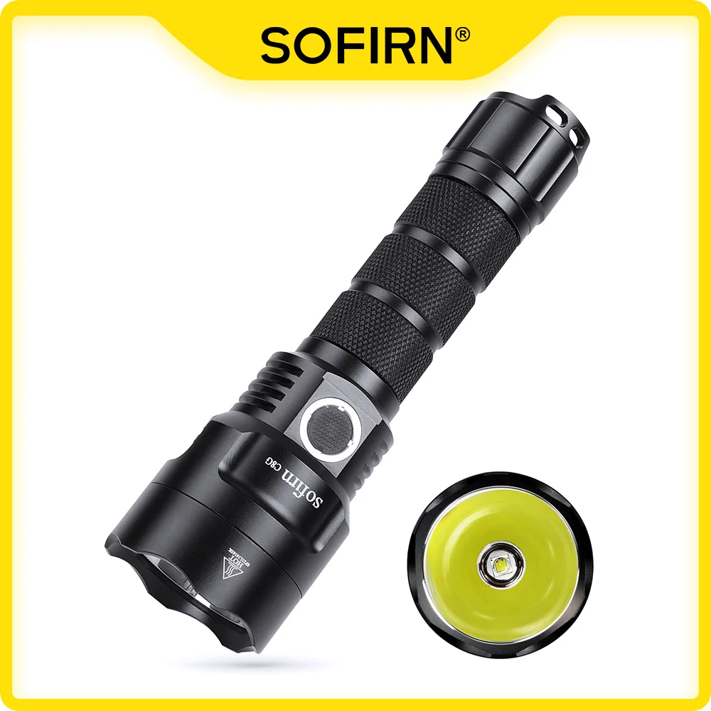 Sofirn C8G Powerful 21700 LED Tactical Flashlight SST40 2000lm 18650 Recharge Battery Torch with ATR 2 Groups Ramping Indicator