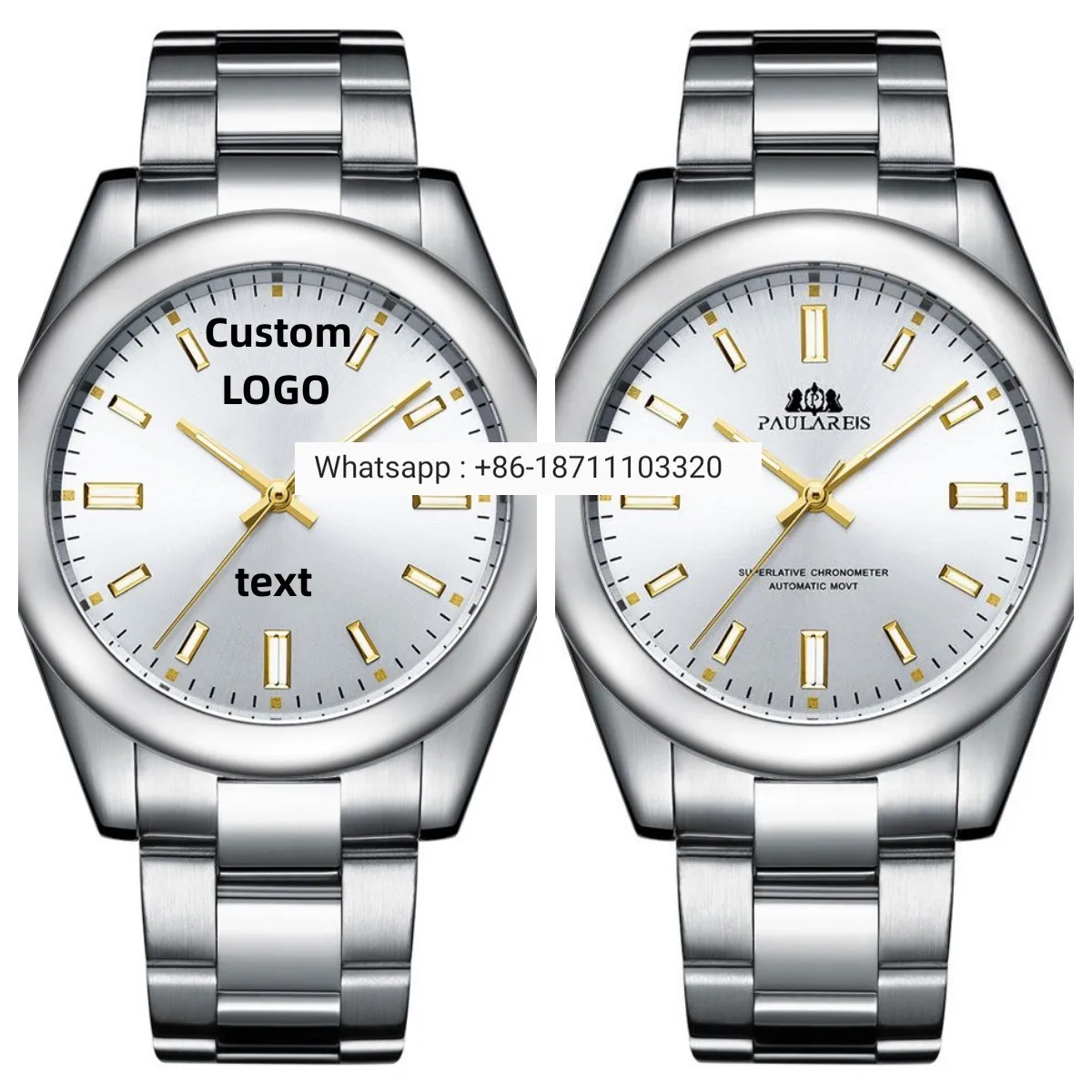 

2023 OEM ODM High Quality Watch Men Luxury 904L Stainless Steel Sapphire Glass Waterproof 3A Mechanical Watch