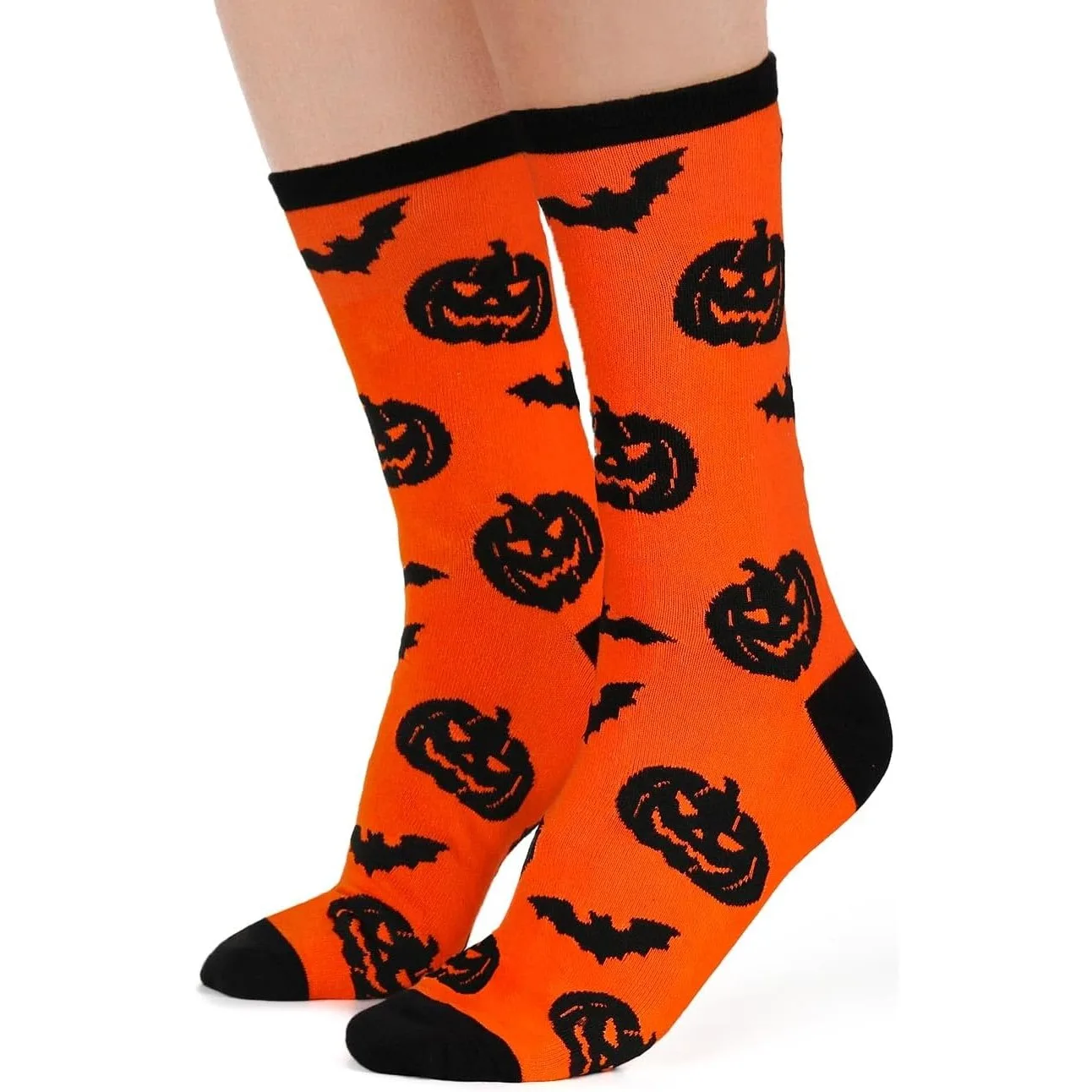 

Носки на Хэллоуин для мужчин и женщин, жуткий тыквенный призрак, скелет, летучая мышь, носки, оранжевый, черный, унисекс, с принтом, забавные носки для экипажа, подарок
