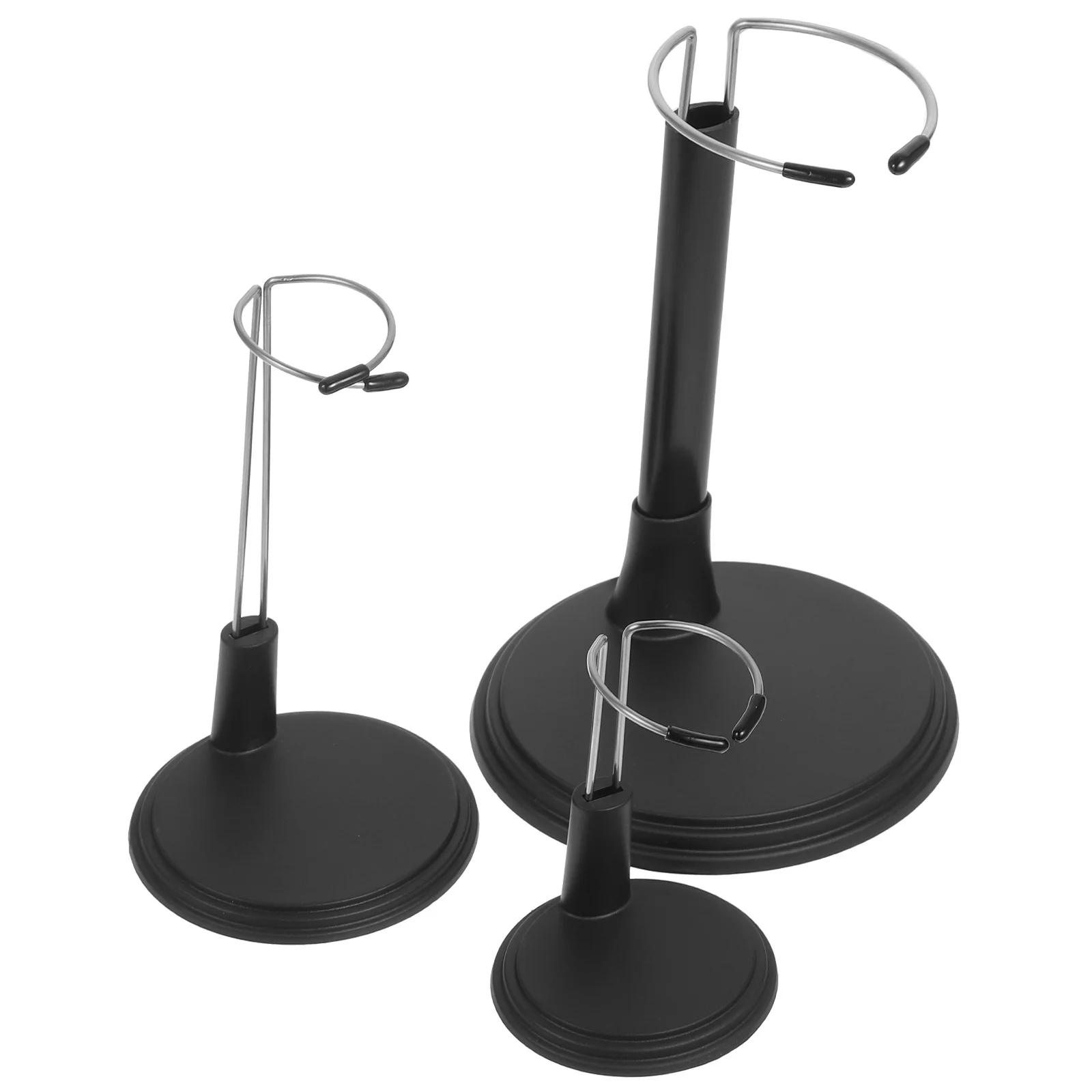 3 Buah Rak Display Dapat Disesuaikan Braket Penyangga untuk Model Figur Aksi Koleksi Tempat Dasar Stabil Paduan Aluminium Pp